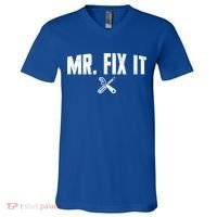 Mr Fix It Funny Cool Gift V-Neck T-Shirt thumb 0