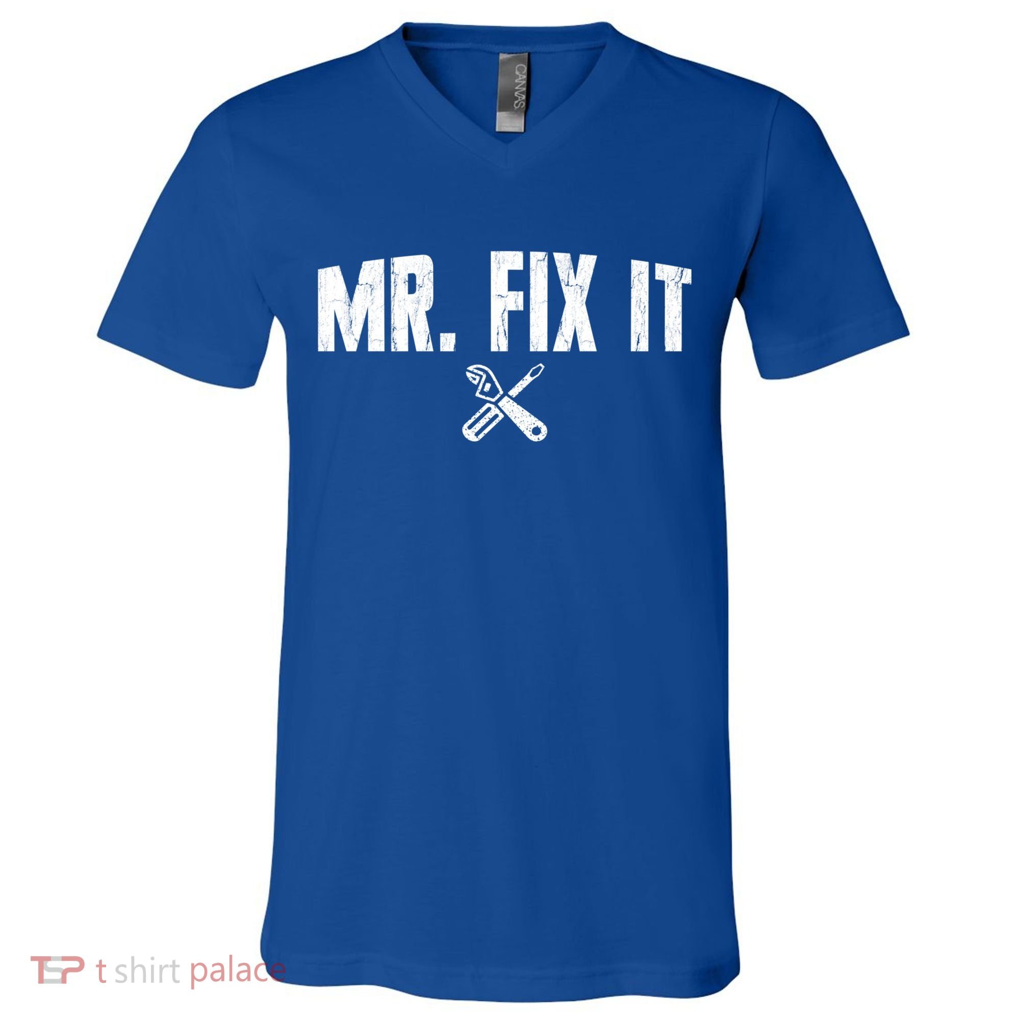 Mr Fix It Funny Cool Gift V-Neck T-Shirt