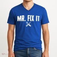 Mr Fix It Funny Cool Gift V-Neck T-Shirt thumb 2
