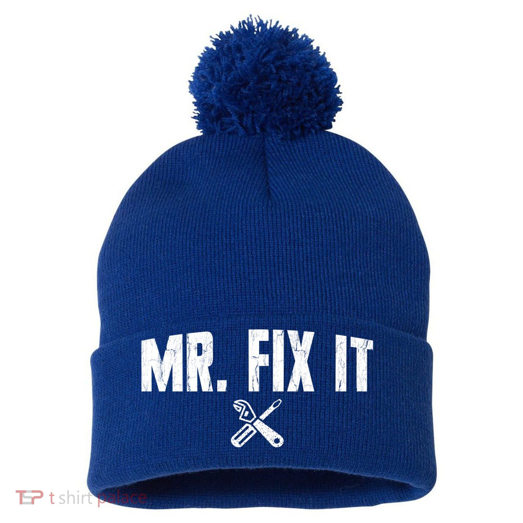 Mr Fix It Funny Cool Gift Pom Pom 12in Knit Beanie