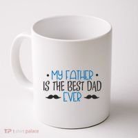 My Father Is The Best Dad Ever Mustache Coffee Mug thumb 0