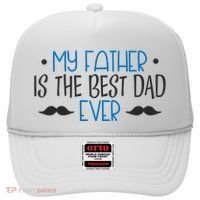 My Father Is The Best Dad Ever Mustache Hat thumb 0