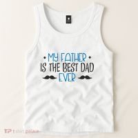 My Father Is The Best Dad Ever Mustache Tank Top thumb 2