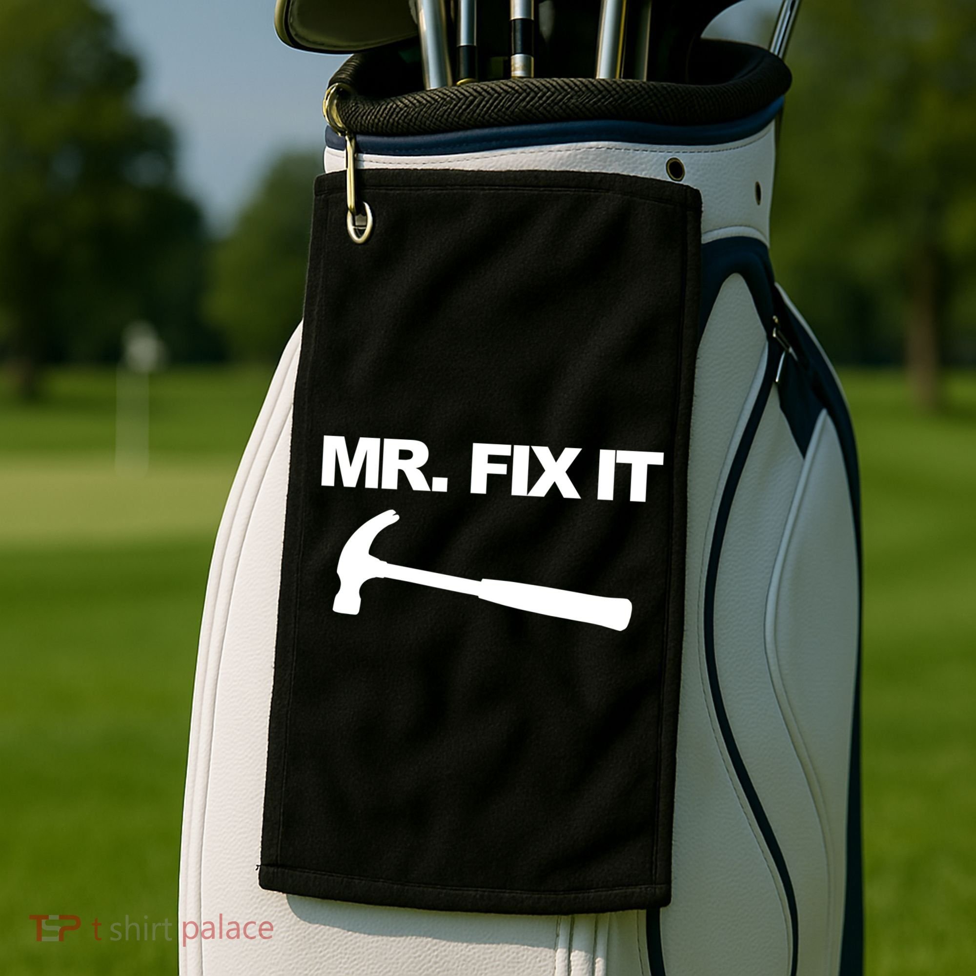 Mr Fix It Funny Gift Golf Towel