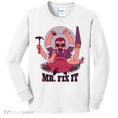 Mr Fix It Kids Long Sleeve Shirt