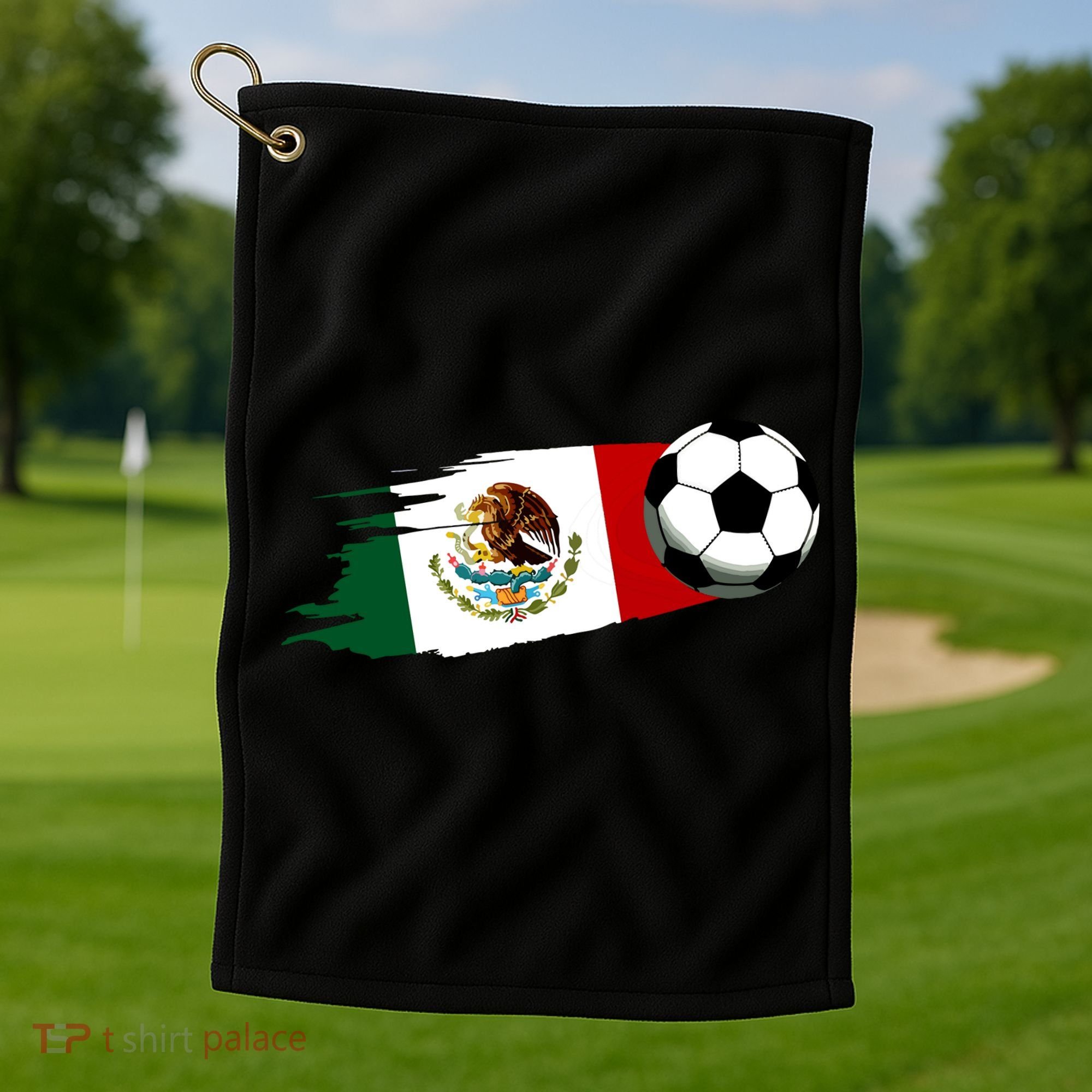 Mexico Flag Jersey Mexican Soccer Team Mexican Golf Towel