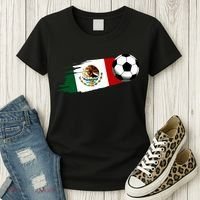 Mexico Flag Jersey Mexican Soccer Team Mexican Women's T-Shirt thumb 3