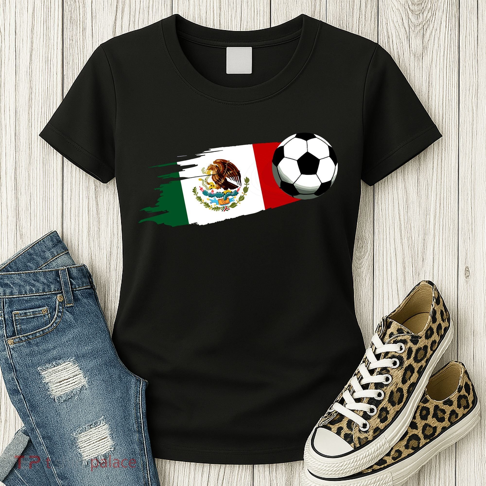 Mexico Flag Jersey Mexican Soccer Team Mexican Women's T-Shirt