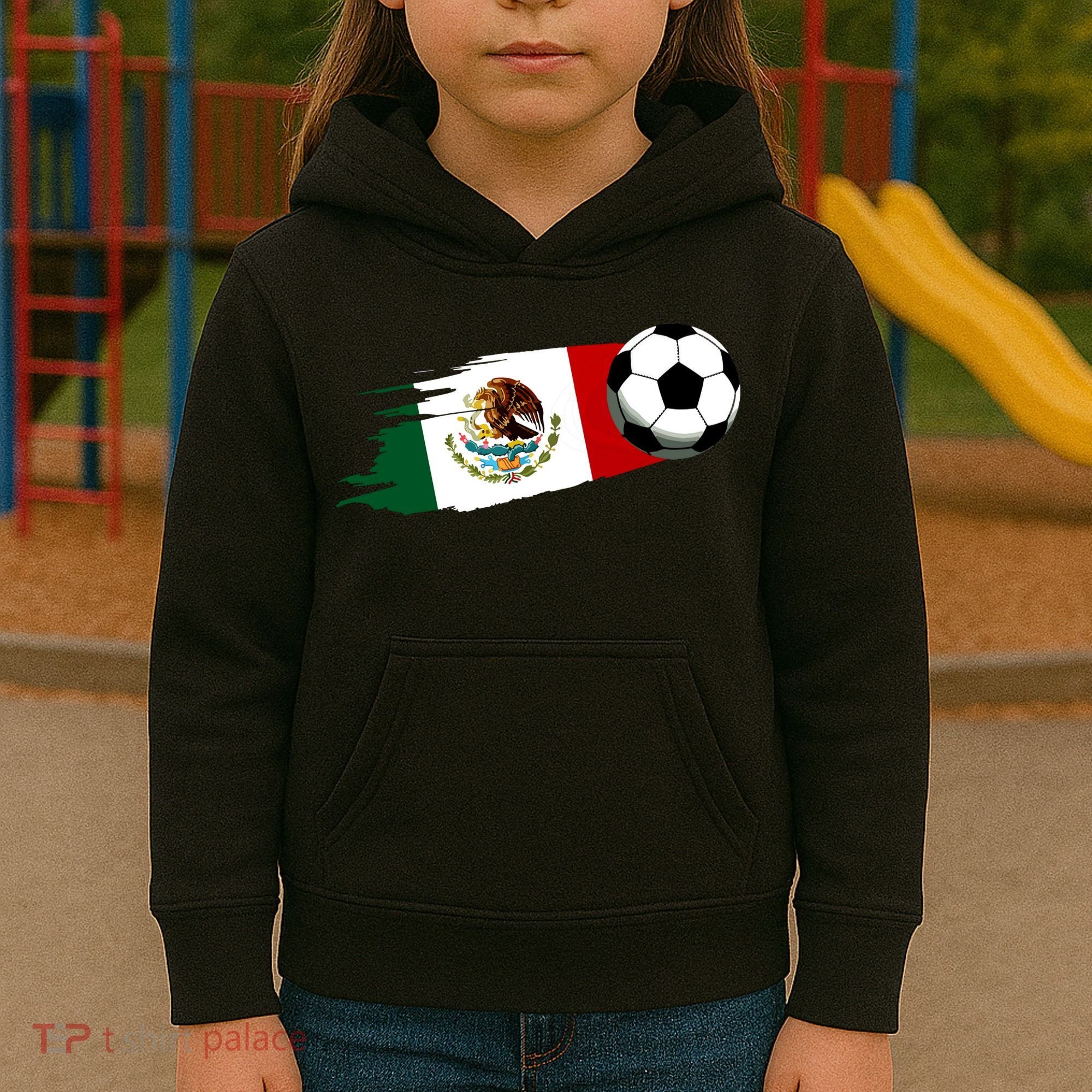 Mexico Flag Jersey Mexican Soccer Team Mexican Kids Hoodie