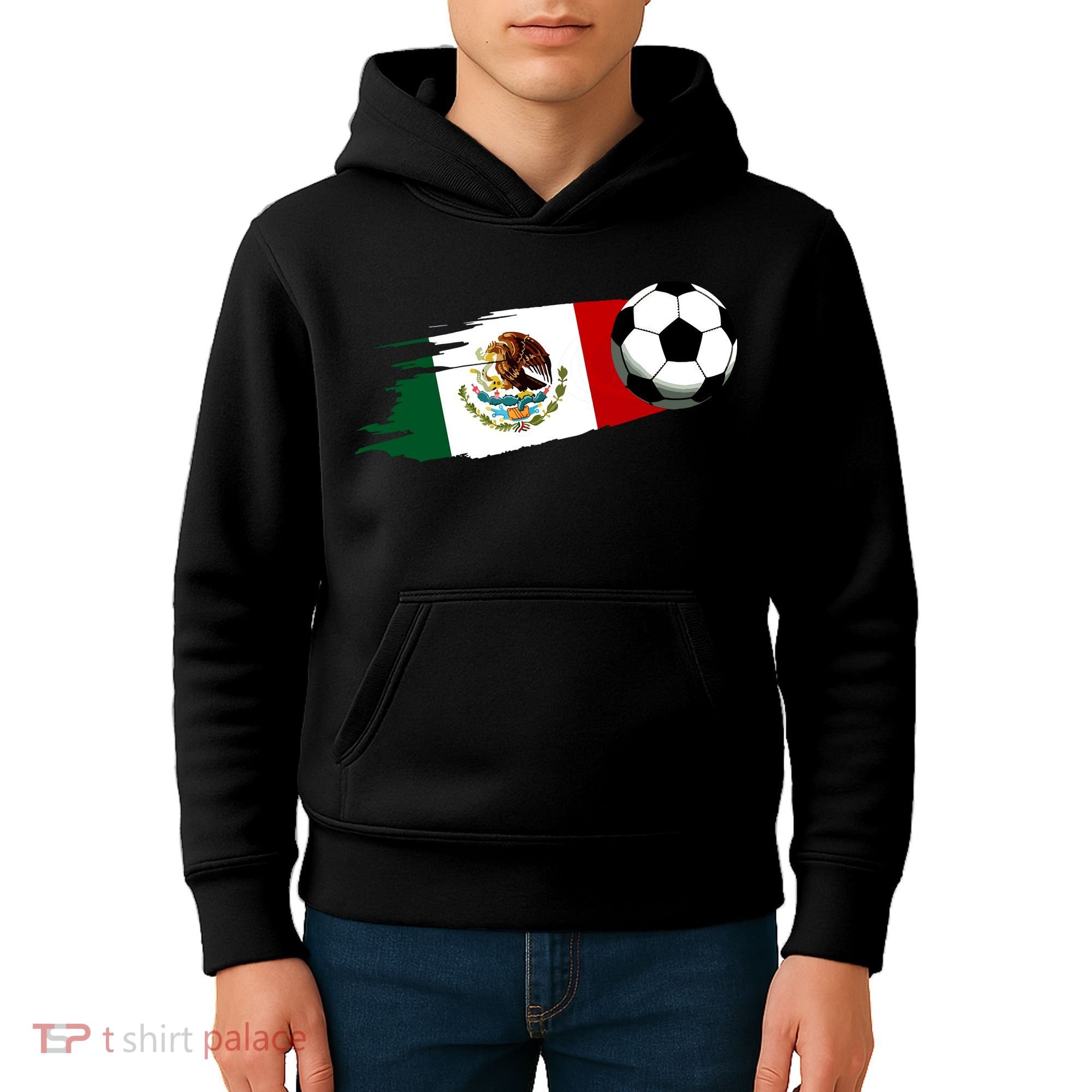 Mexico Flag Jersey Mexican Soccer Team Mexican Kids Hoodie