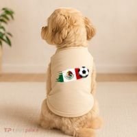 Mexico Flag Jersey Mexican Soccer Team Mexican Doggie Tank thumb 2