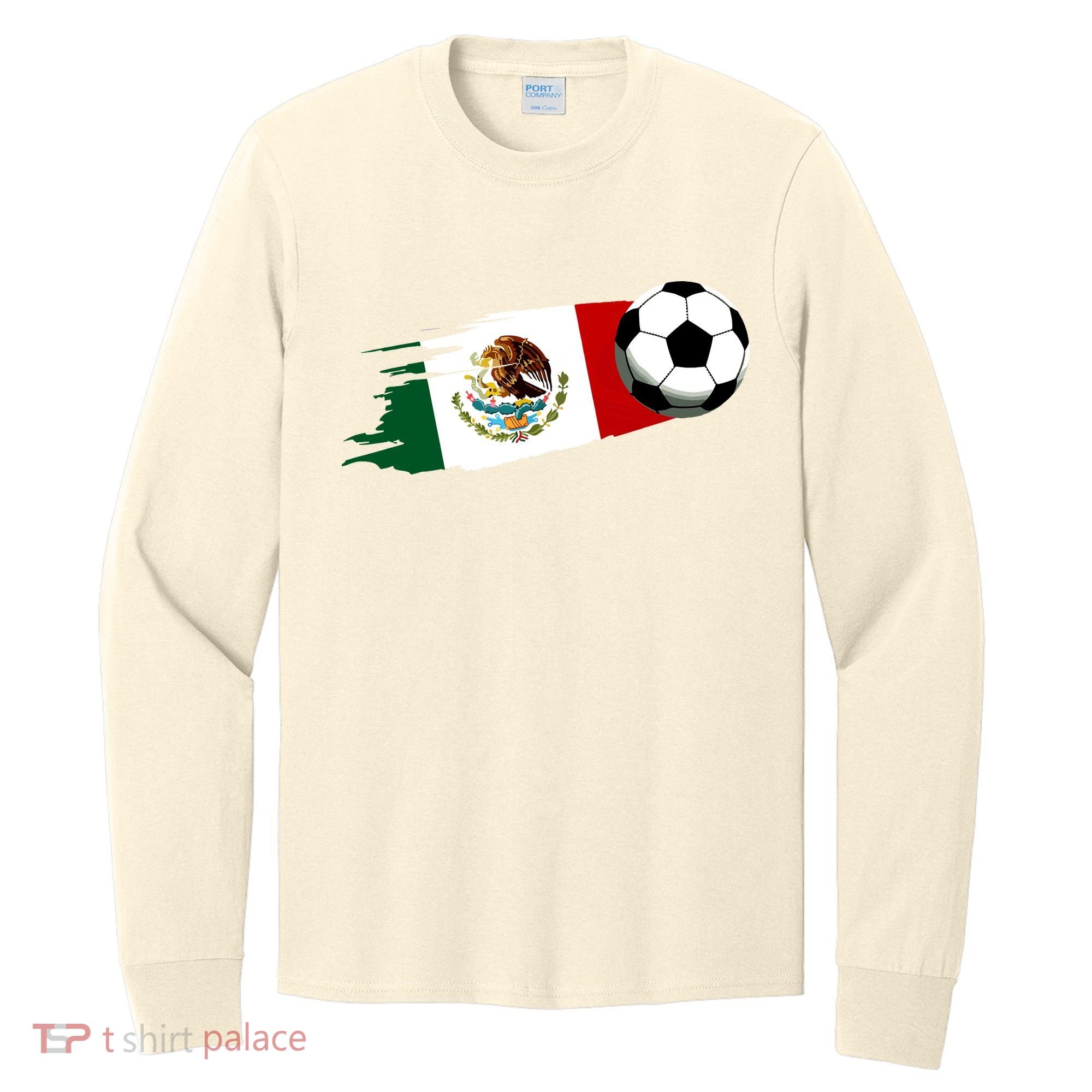 Mexico Flag Jersey Mexican Soccer Team Mexican Long Sleeve Shirt