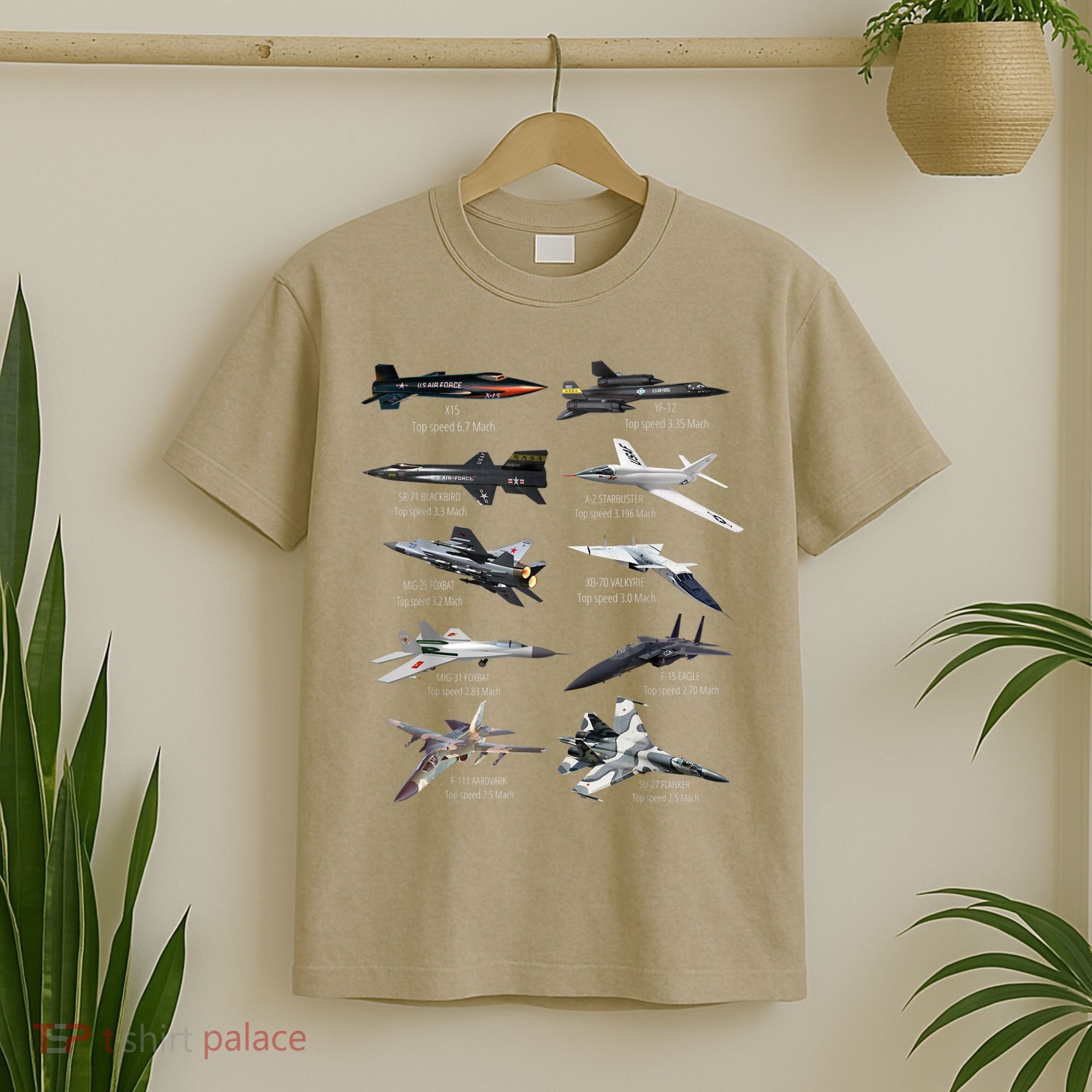 Military's Fastest Jet Fighters Aircraft Plane Of The World T-Shirt