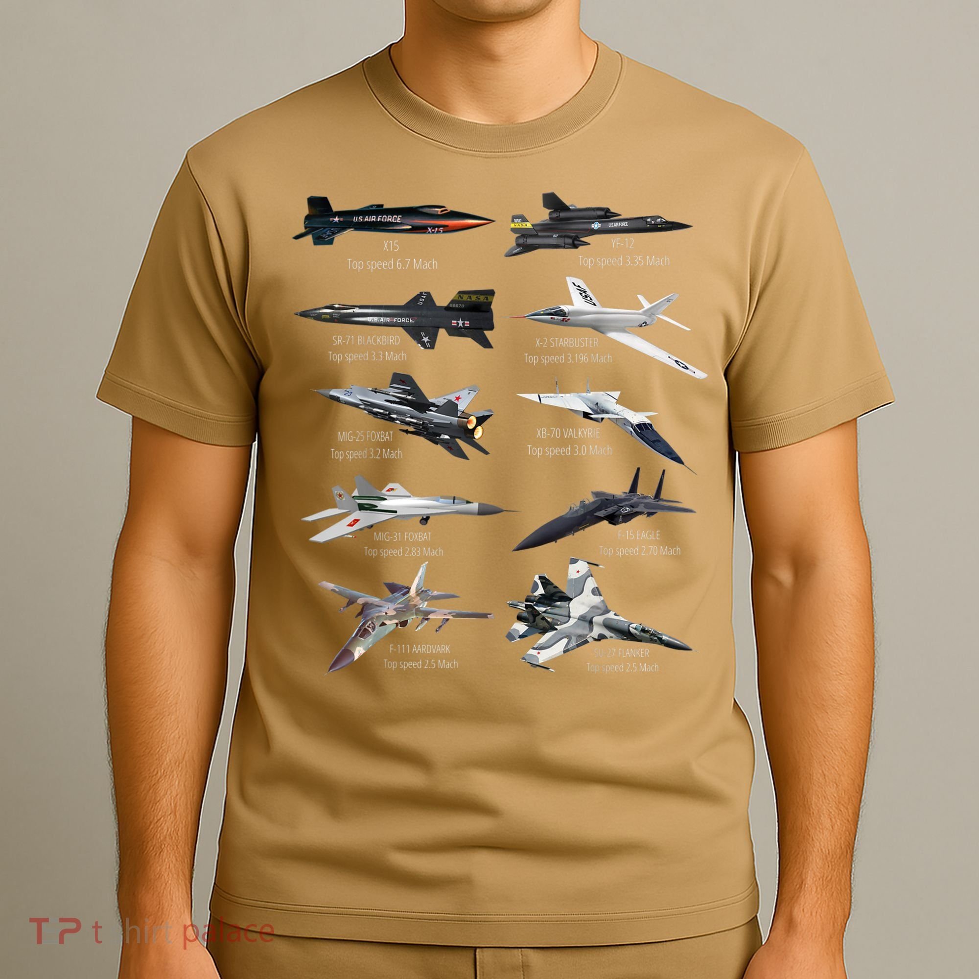 Military's Fastest Jet Fighters Aircraft Plane Of The World T-Shirt