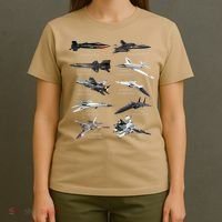 Military's Fastest Jet Fighters Aircraft Plane Of The World T-Shirt thumb 4