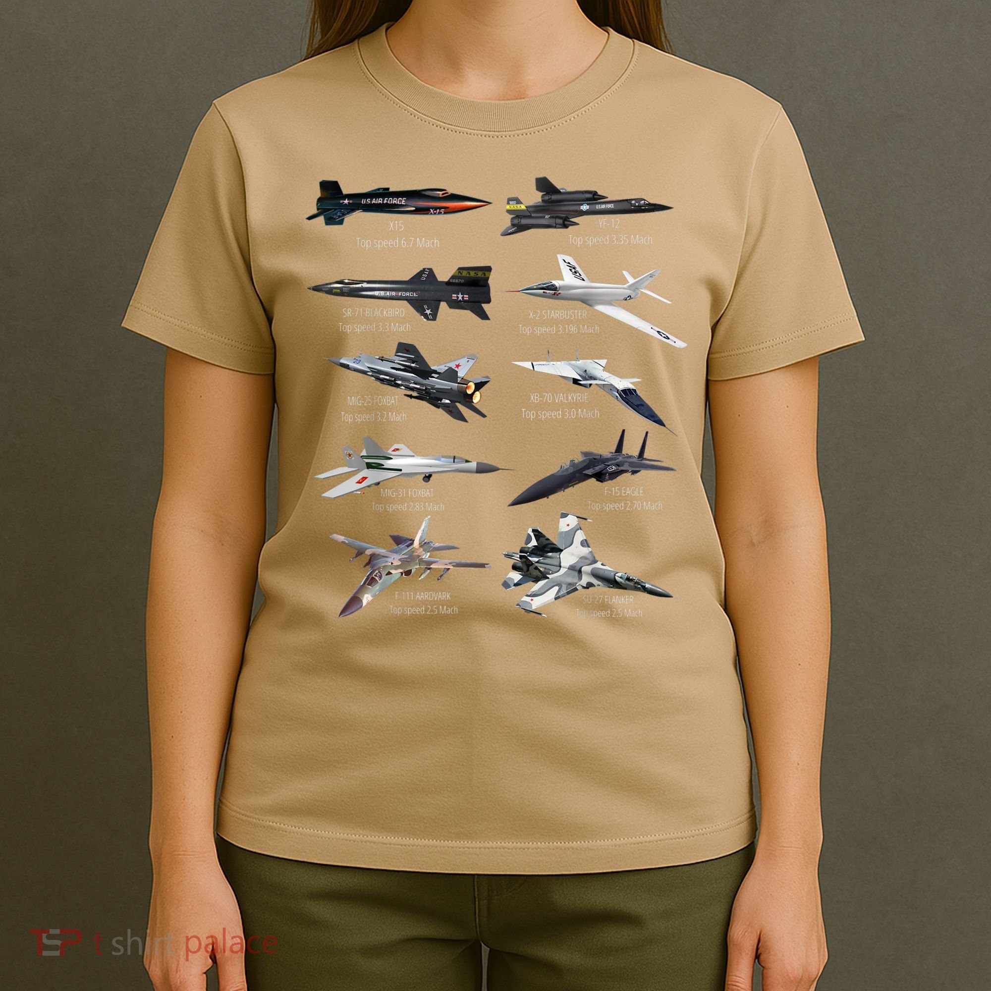 Military's Fastest Jet Fighters Aircraft Plane Of The World T-Shirt