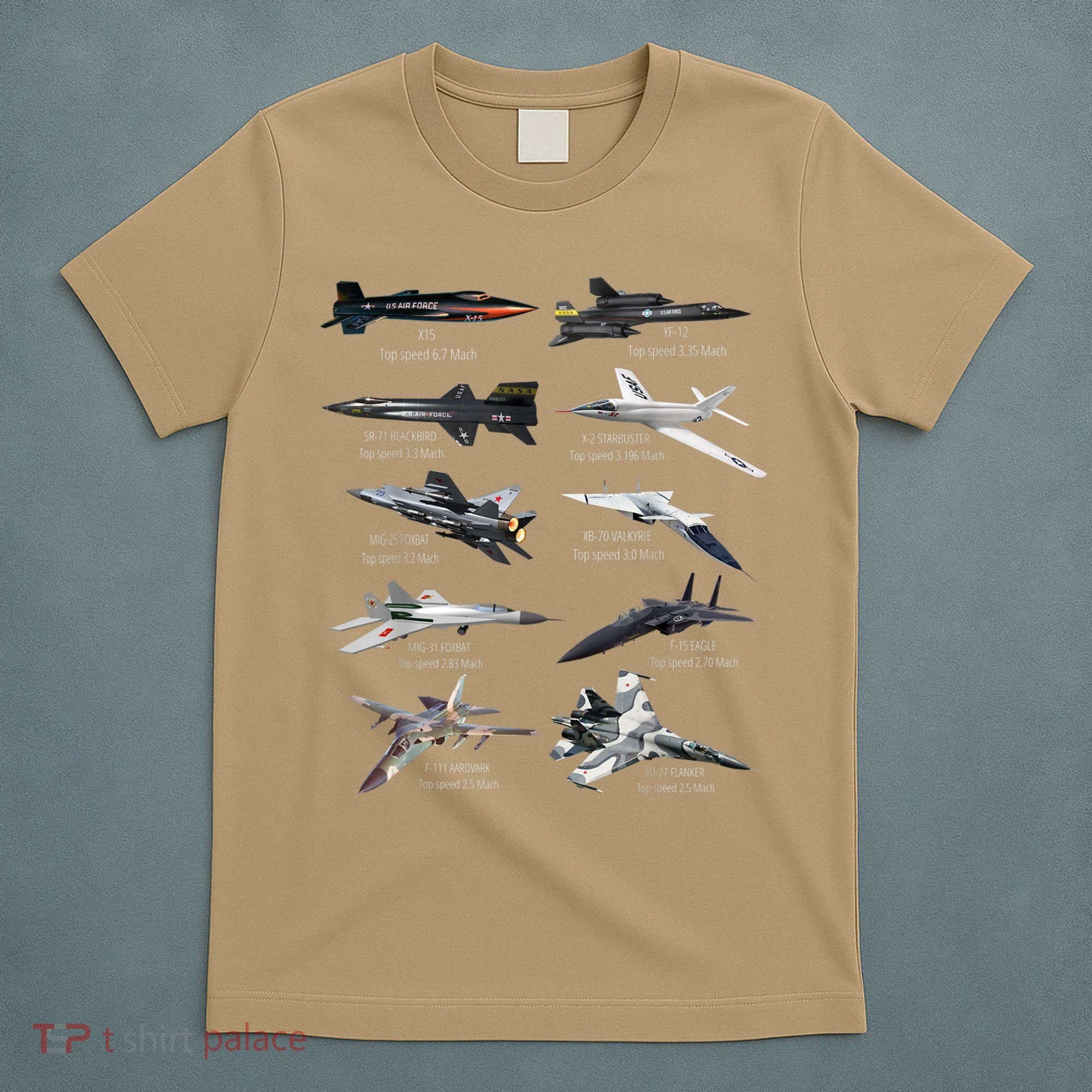 Military's Fastest Jet Fighters Aircraft Plane Of The World T-Shirt