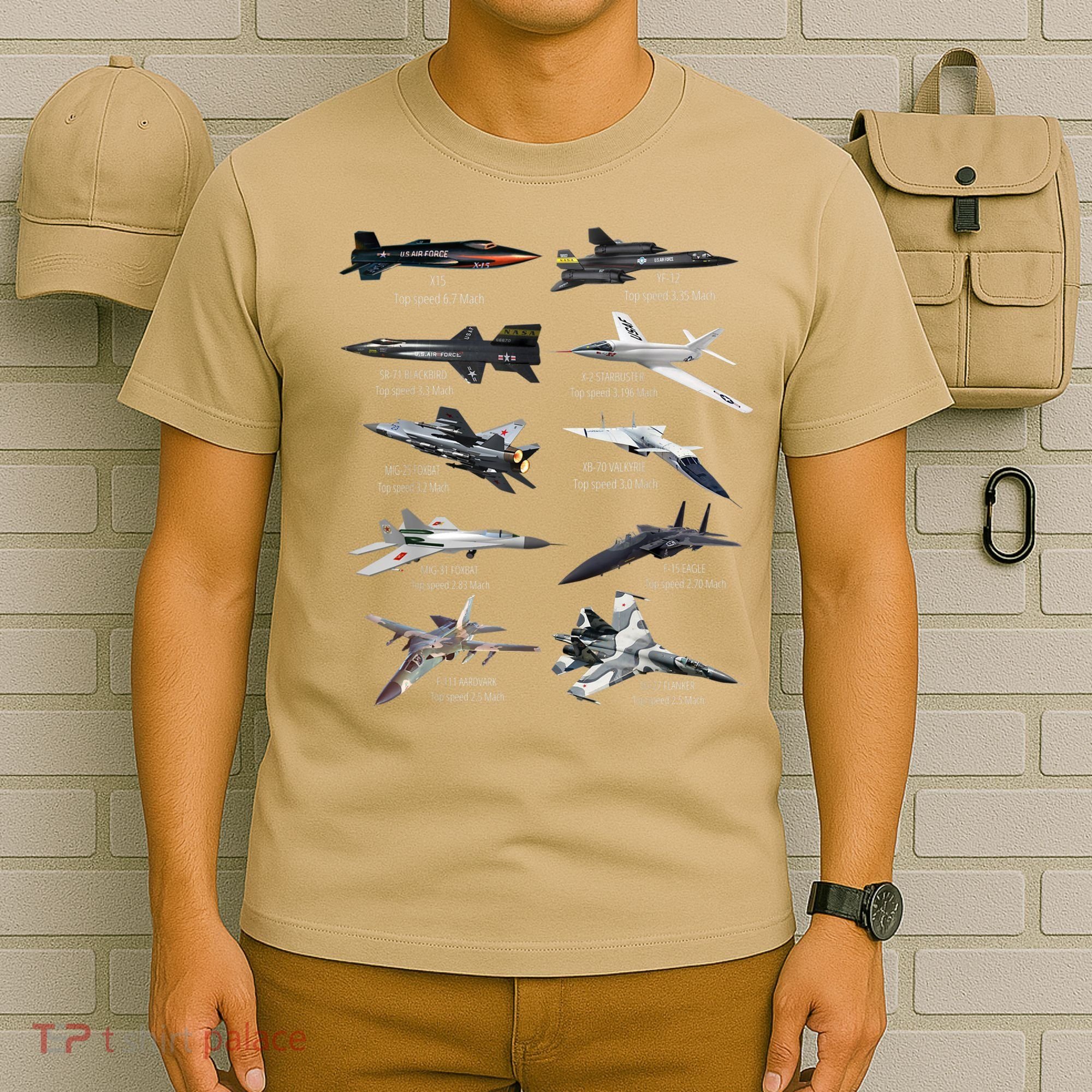 Military's Fastest Jet Fighters Aircraft Plane Of The World T-Shirt