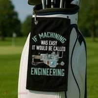 Machinist Funny Joke Humor CNC Machinist Gift Golf Towel thumb 2