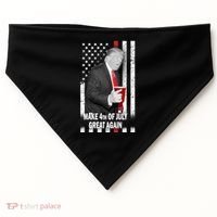 Donald Trump Make 4th Of July Great Again USA-Made Doggie Bandana thumb 0