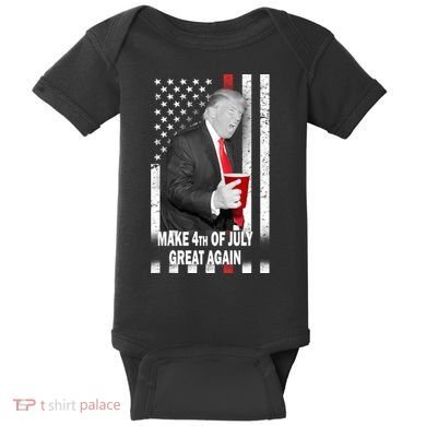 Donald Trump Make 4th Of July Great Again Baby Bodysuit