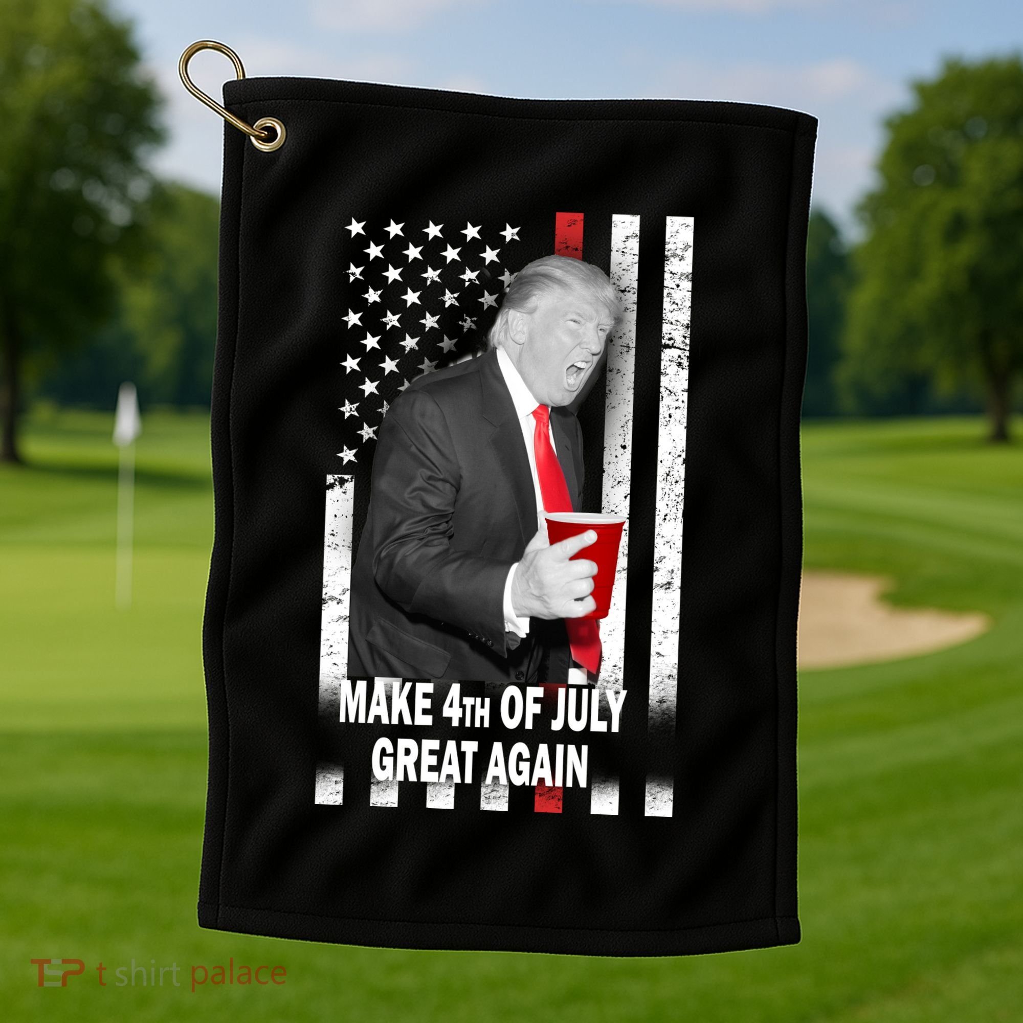 Donald Trump Make 4th Of July Great Again Golf Towel