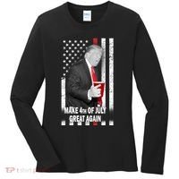 Donald Trump Make 4th Of July Great Again Women's Long Sleeve Shirt thumb 0