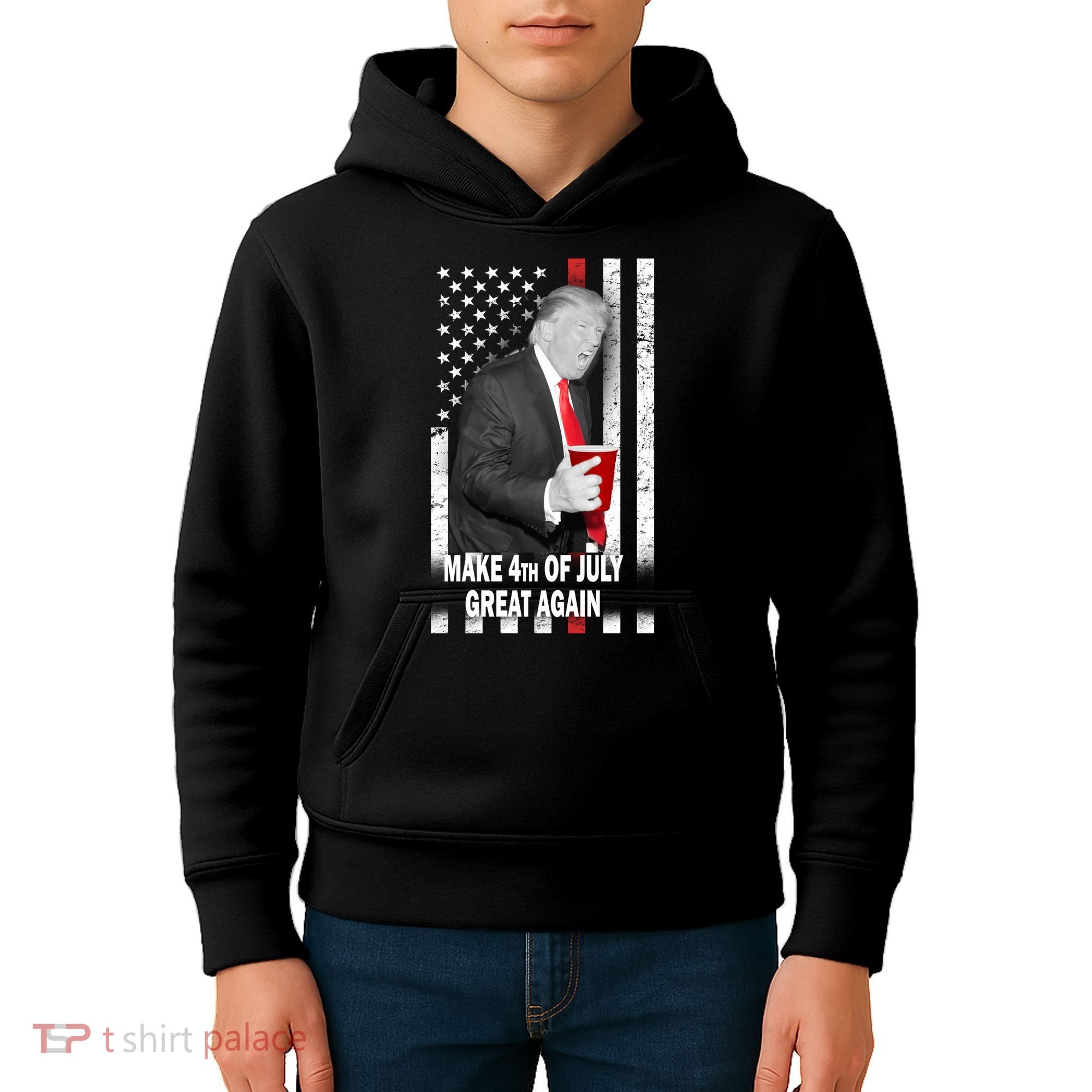 Donald Trump Make 4th Of July Great Again Kids Hoodie