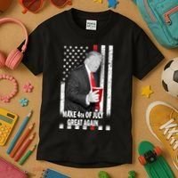 Donald Trump Make 4th Of July Great Again Kids T-Shirt thumb 3