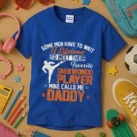 My Favorite Korea Taekwondo Training Player Calls Me Daddy Gift Kids T-Shirt thumb 3