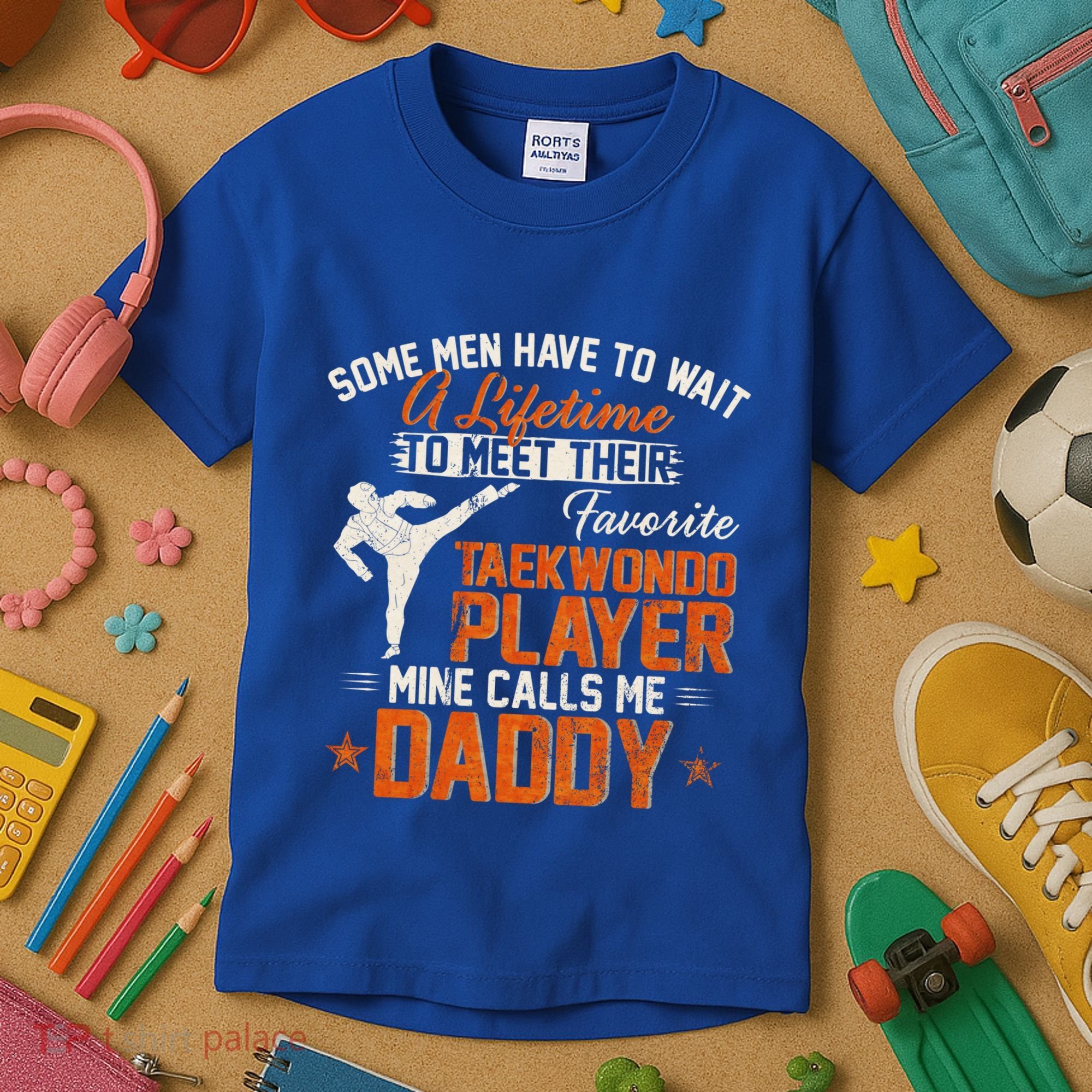 My Favorite Korea Taekwondo Training Player Calls Me Daddy Gift Kids T-Shirt