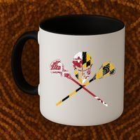 Maryland Flag Lacrosse Coffee Mug thumb 2