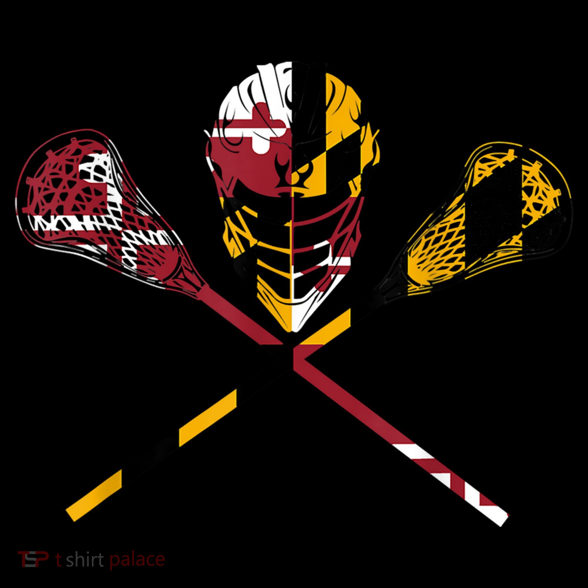 Maryland Flag Lacrosse Coffee Mug