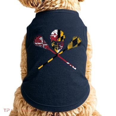 Maryland Flag Lacrosse Doggie Tank