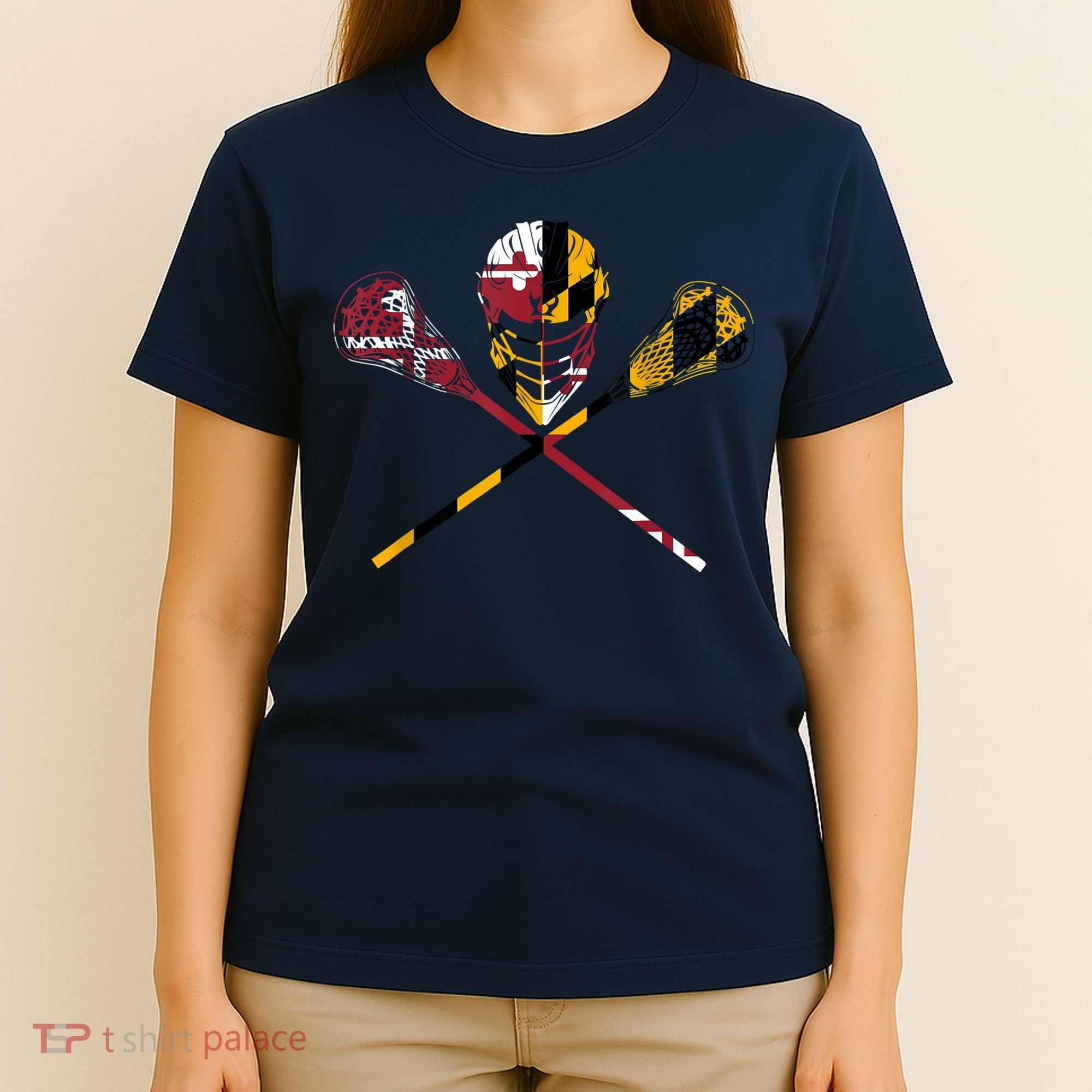 Maryland Flag Lacrosse T-Shirt