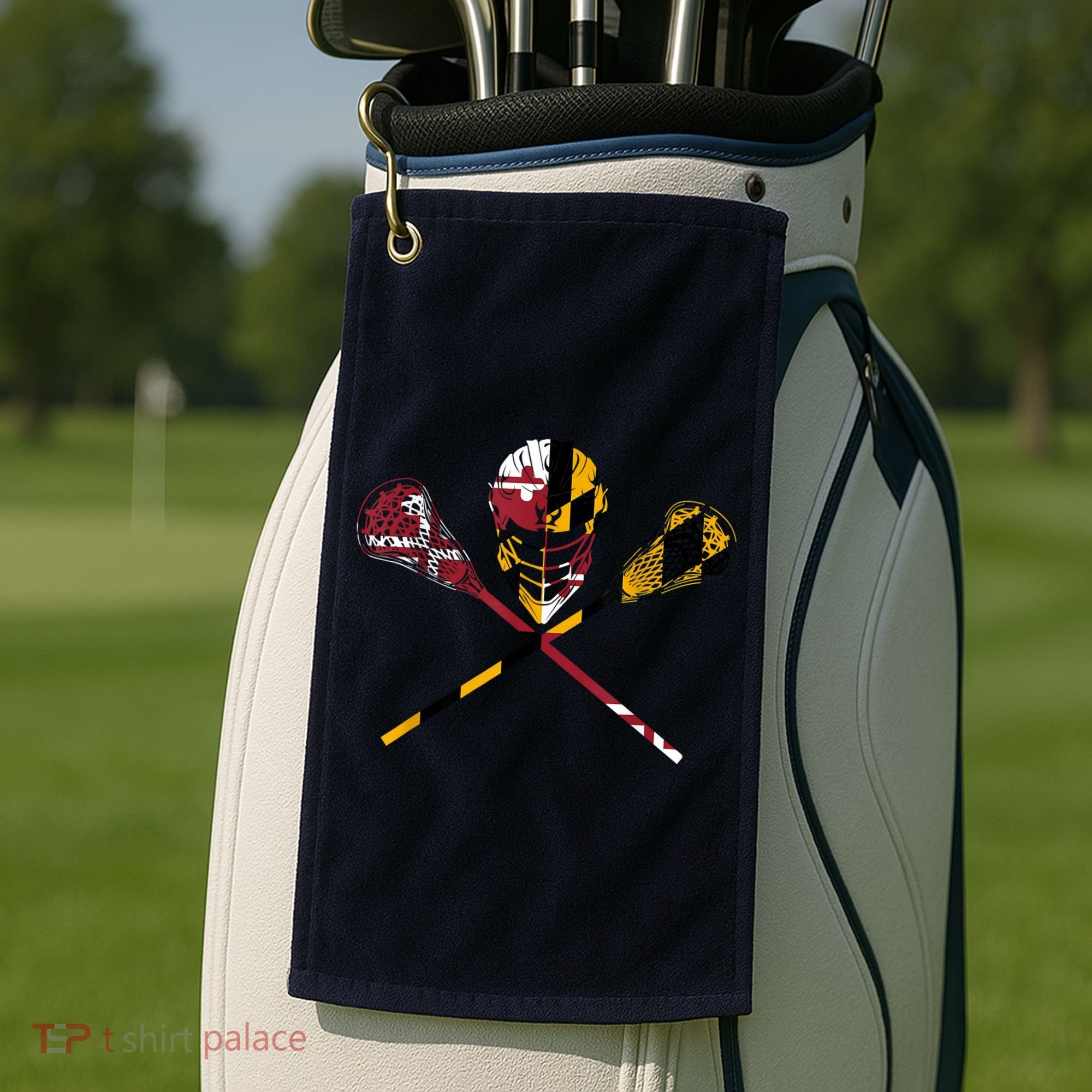 Maryland Flag Lacrosse Golf Towel