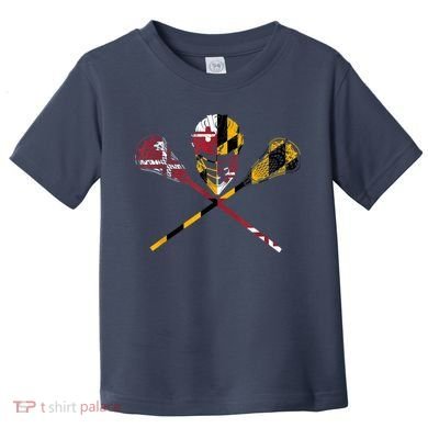 Maryland Flag Lacrosse Toddler T-Shirt