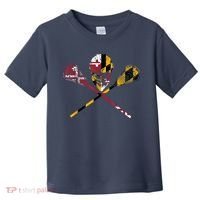 Maryland Flag Lacrosse Toddler T-Shirt thumb 0