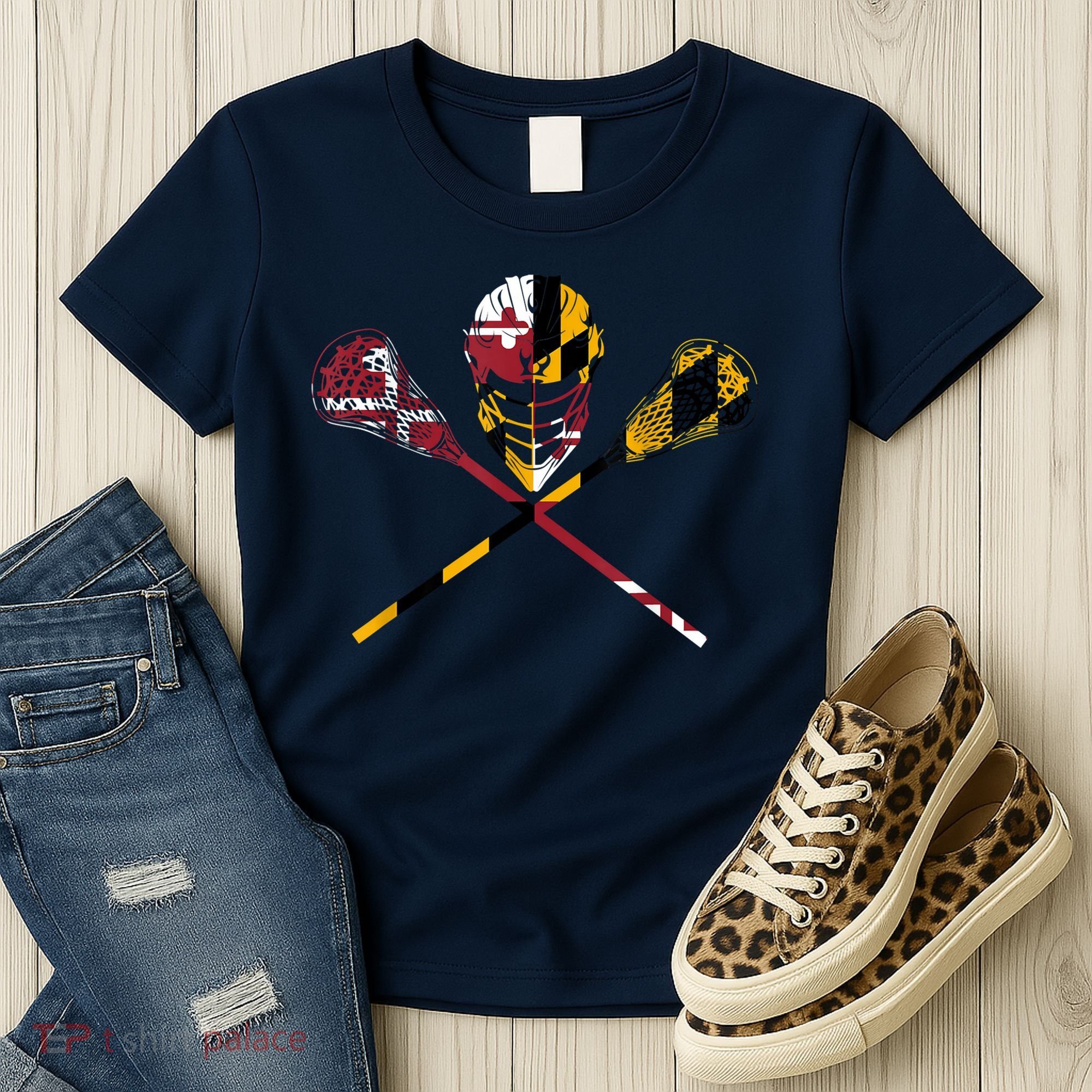 Maryland Flag Lacrosse Women's T-Shirt