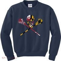Maryland Flag Lacrosse Kids Sweatshirt thumb 0