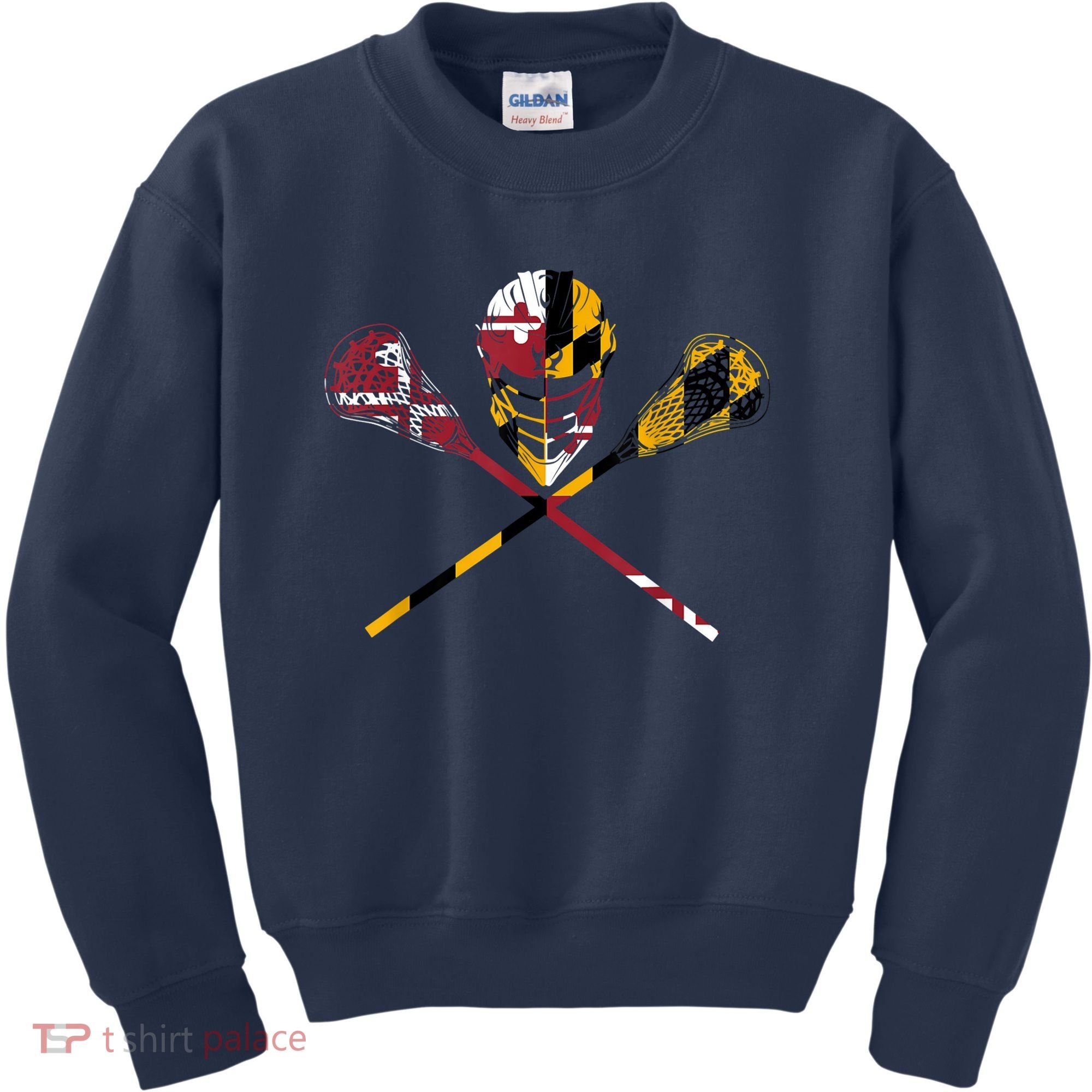Maryland Flag Lacrosse Kids Sweatshirt