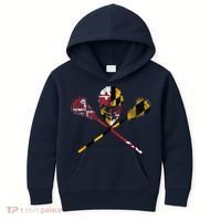 Maryland Flag Lacrosse Kids Hoodie thumb 0
