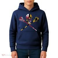 Maryland Flag Lacrosse Kids Hoodie thumb 4