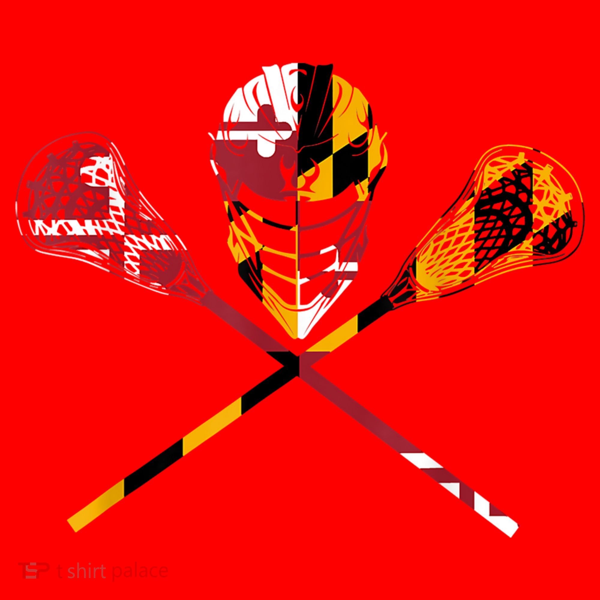Maryland Flag Lacrosse Santa Hat