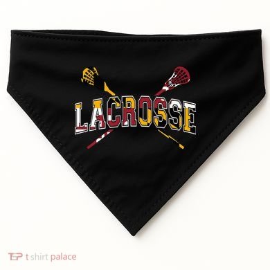 Maryland Flag Lacrosse USA-Made Doggie Bandana