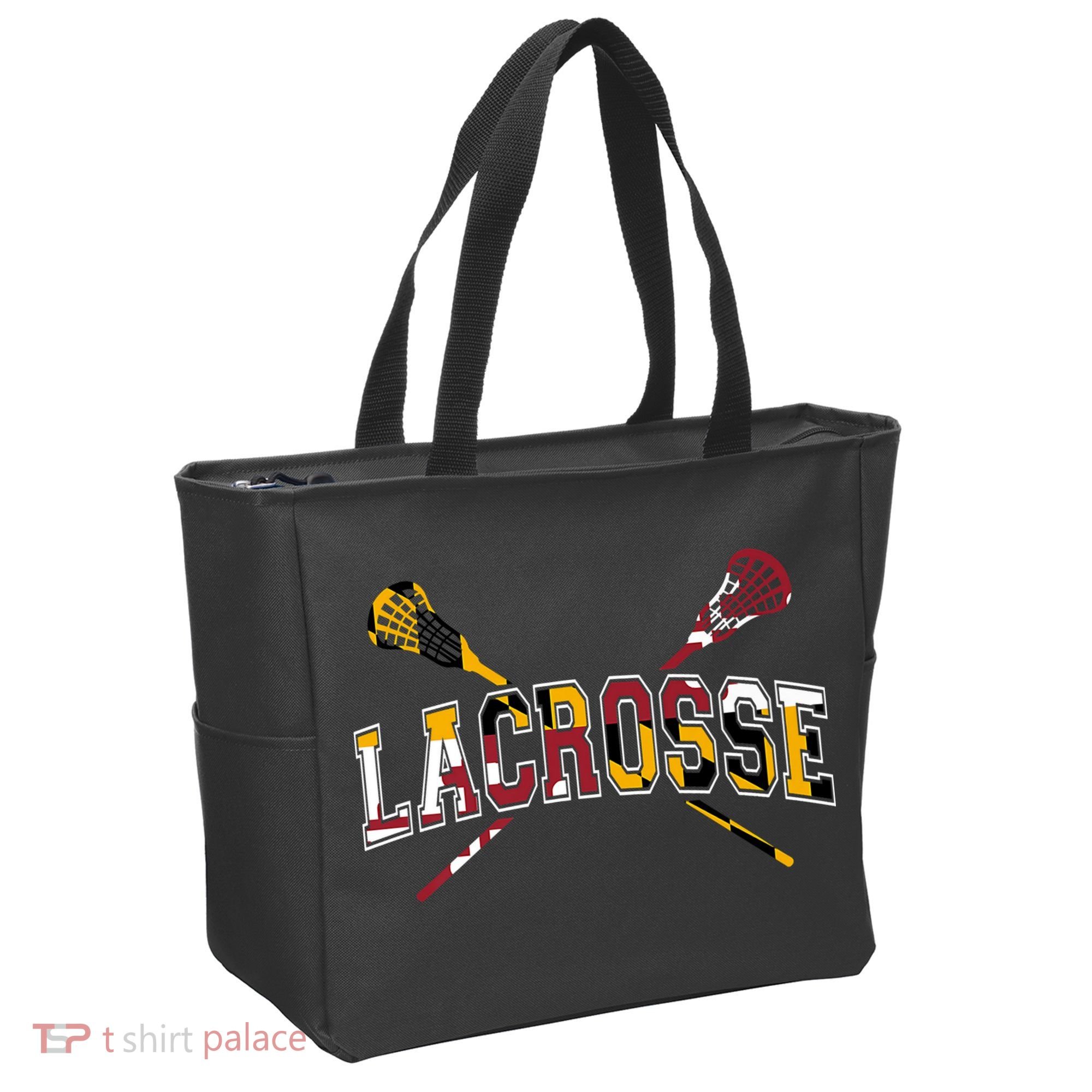 Maryland Flag Lacrosse Tote Bag