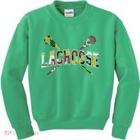 Maryland Flag Lacrosse Kids Sweatshirt thumb 0