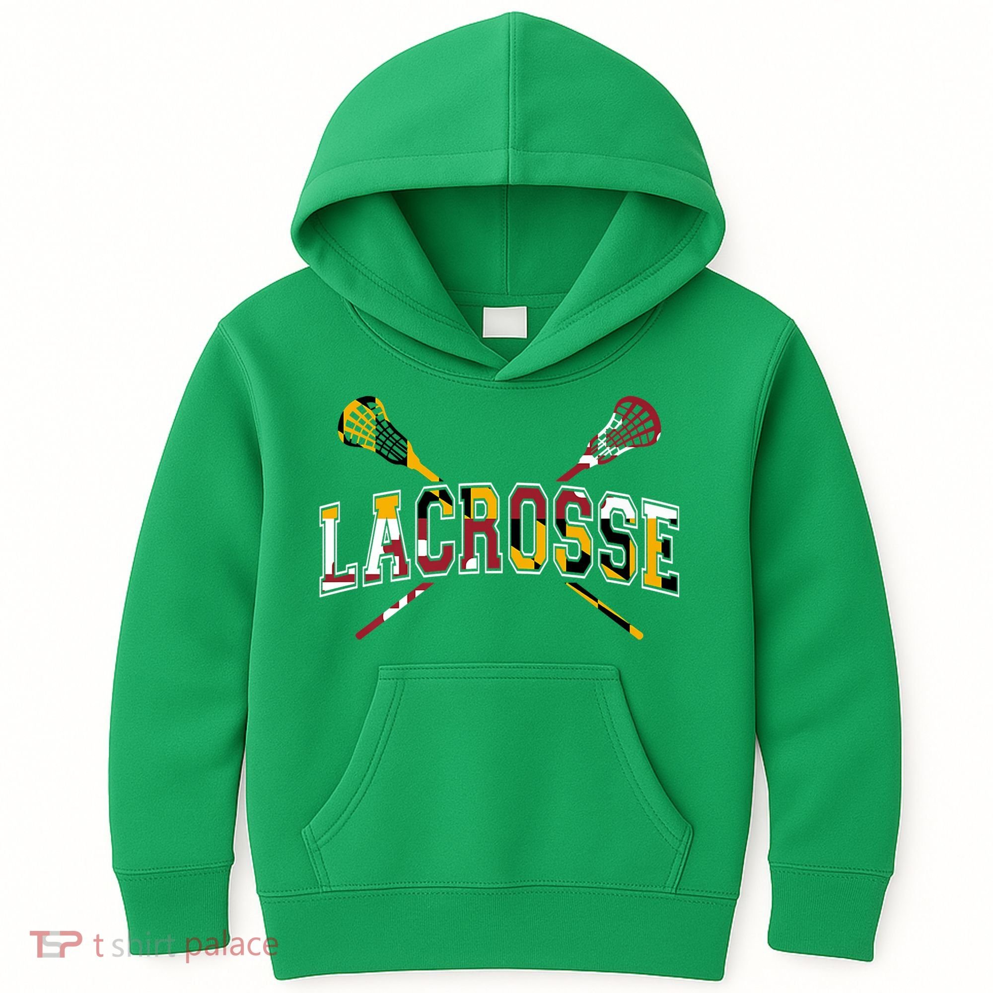 Maryland Flag Lacrosse Kids Hoodie