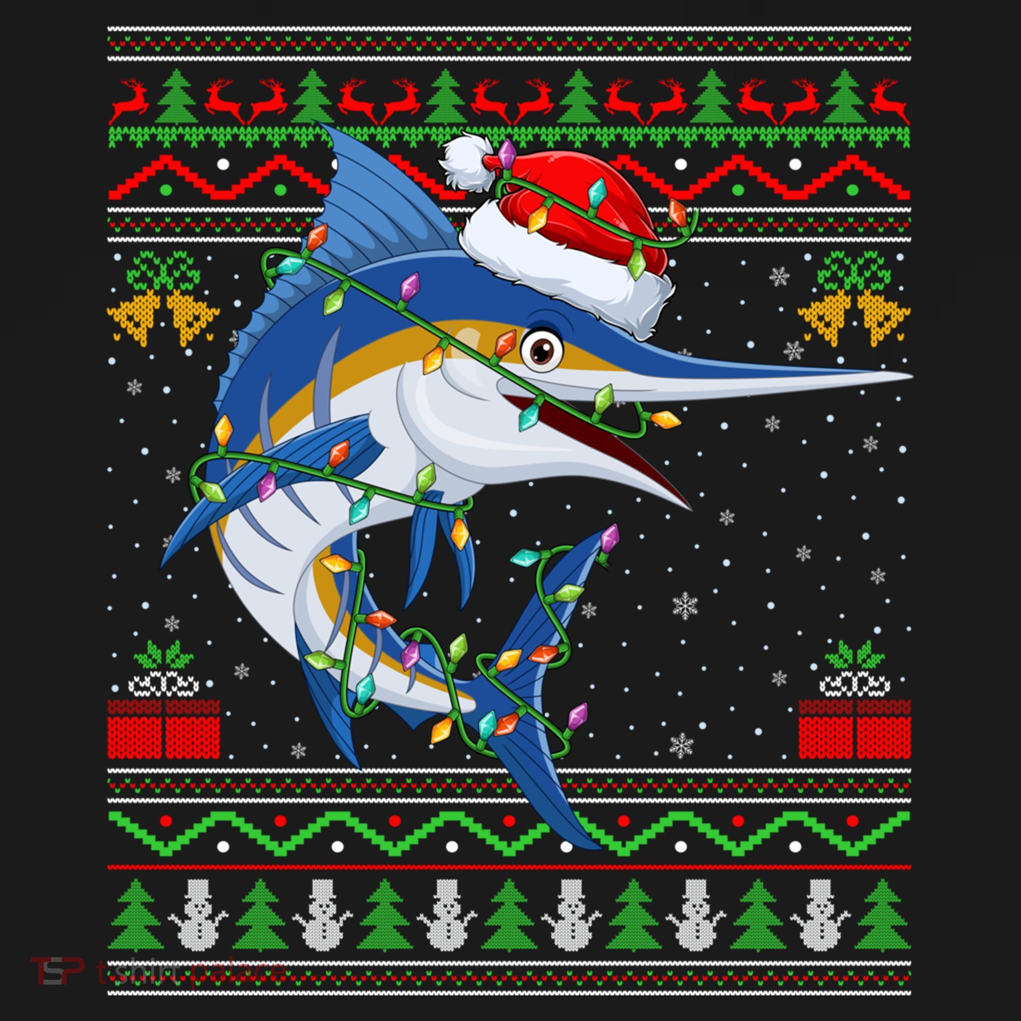 Marlin Fish Lover Matching Ugly Marlin Christmas Meaningful Gift Backpack