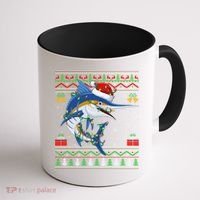 Marlin Fish Lover Matching Ugly Marlin Christmas Meaningful Gift Coffee Mug thumb 1